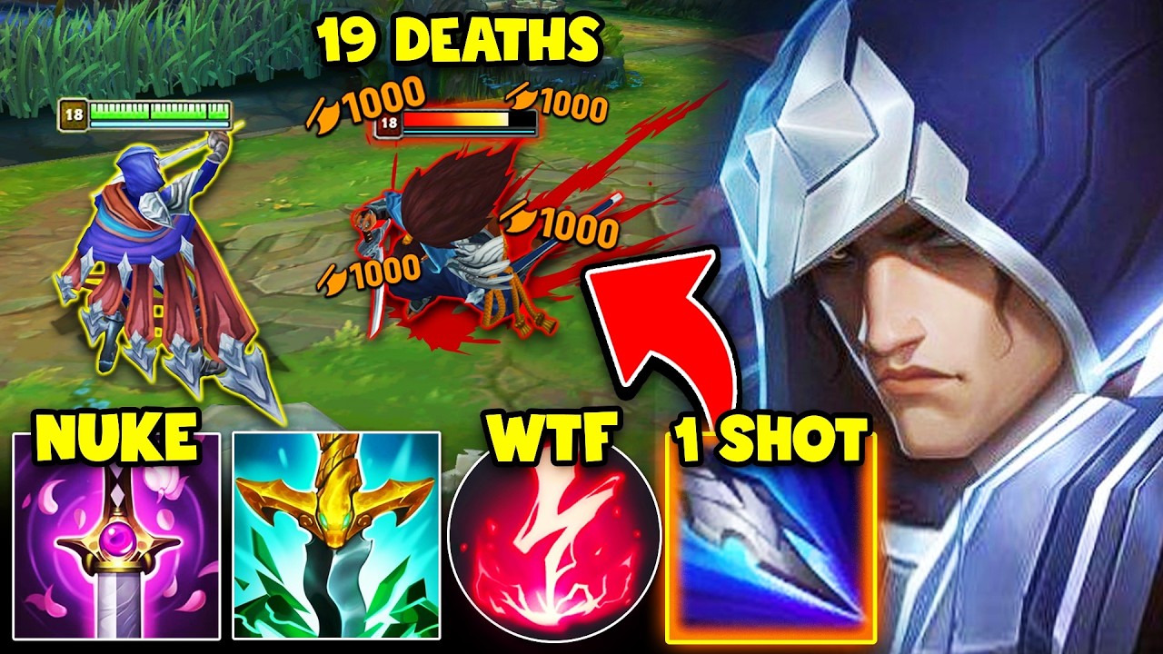 I MADE THIS YASUO DIE 19 TIMES WITH MY SECRET TALON BUILD! (ONE SHOT EVERYTHING)