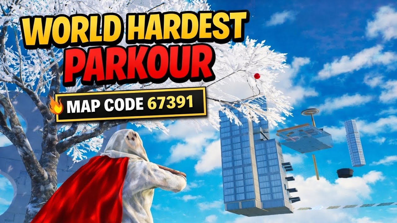 Bgmi wow Parkour Map Code 67391 | WORLD HARDEST PARKOUR |#bgmi #pubg #bgmiwow #tricks 