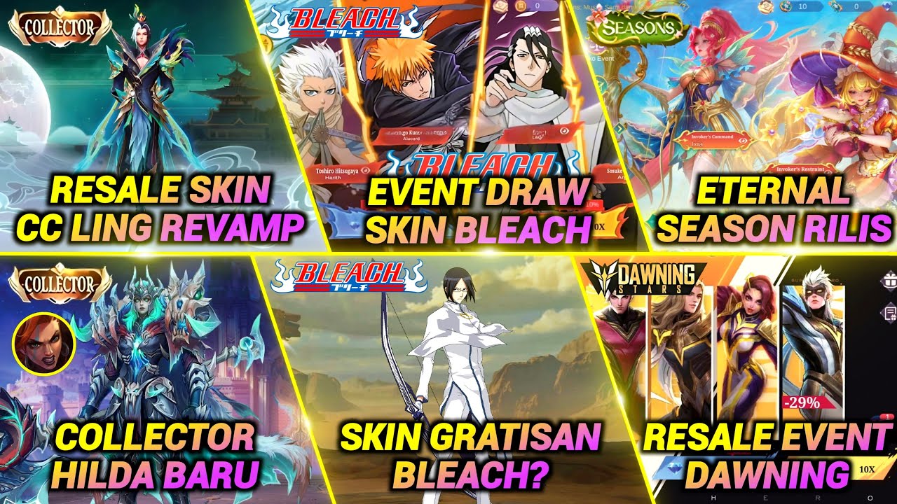 RILIS SKIN SKUAD BLEACH!? CC HILDA BARU, CC LING RESALE, DAWNING STAR RESALE, ETERNAL SEASON DLL