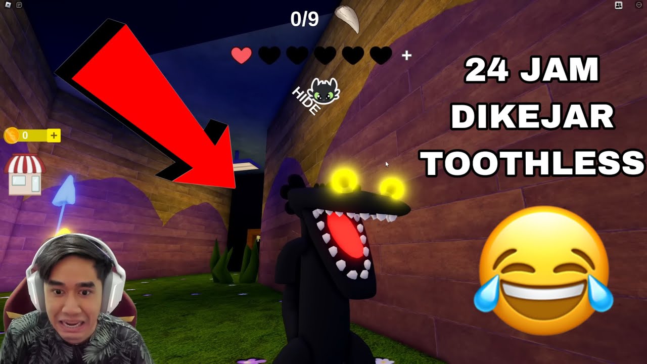 24 JAM DIKEJAR TOOTHLESS 😂 ESCAPE TOOTHLESS 😈