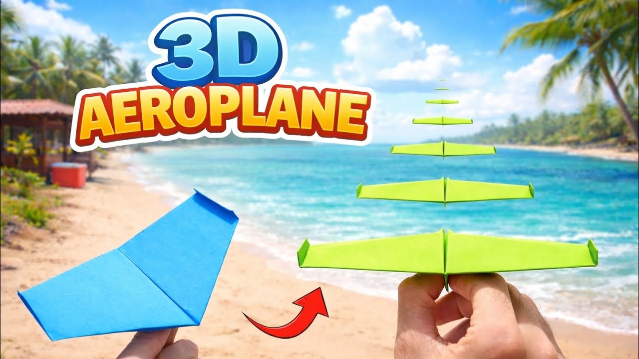 Sabse Door Udne Wala Paper Plane | How to make 3D Aeroplane