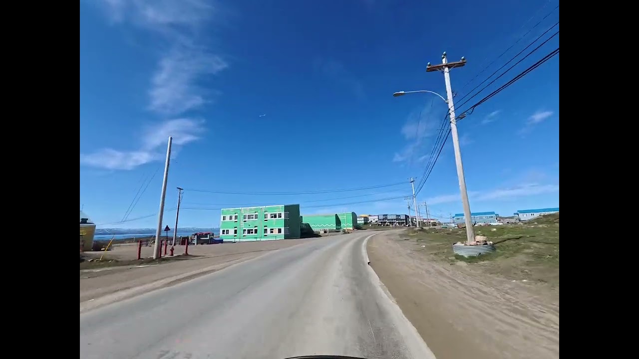 Driving through Iqaluit, Nunavut, Canada.