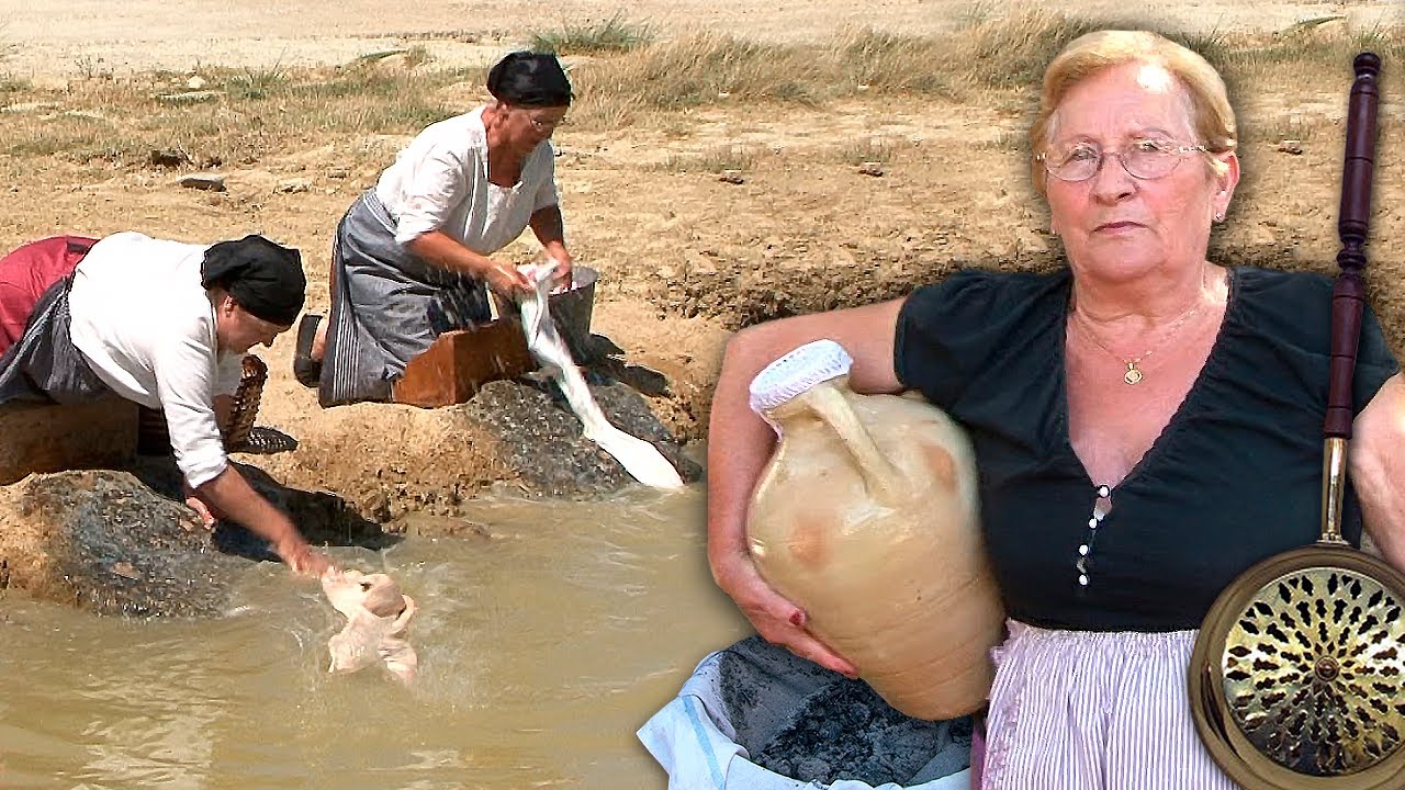 La MUJER RURAL y sus duras labores de anta&ntilde;o: colada, coger agua, jab&oacute;n casero y tareas del hogar