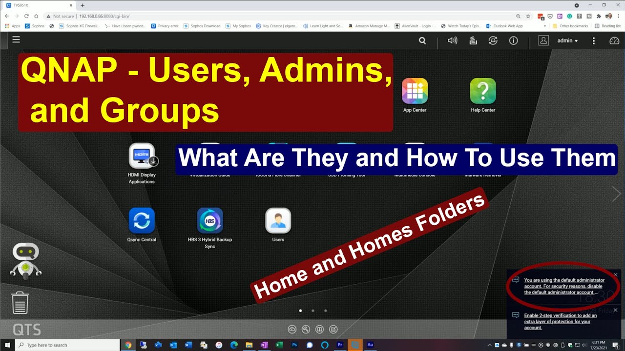 QNAP User, Admin, and Group Accounts
