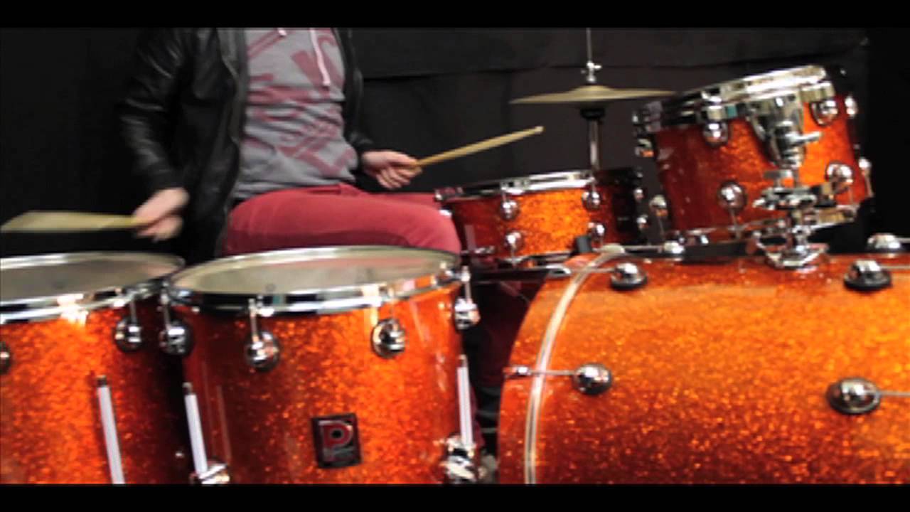 Premier Genista Birch Drum Kit Orange Sparkle - 22 12 14f 16f 14s