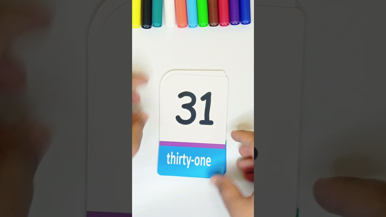 Learn Numbers 21&ndash;50 | Colorful Flashcards for Children | Preschool & Kindergarten Learning