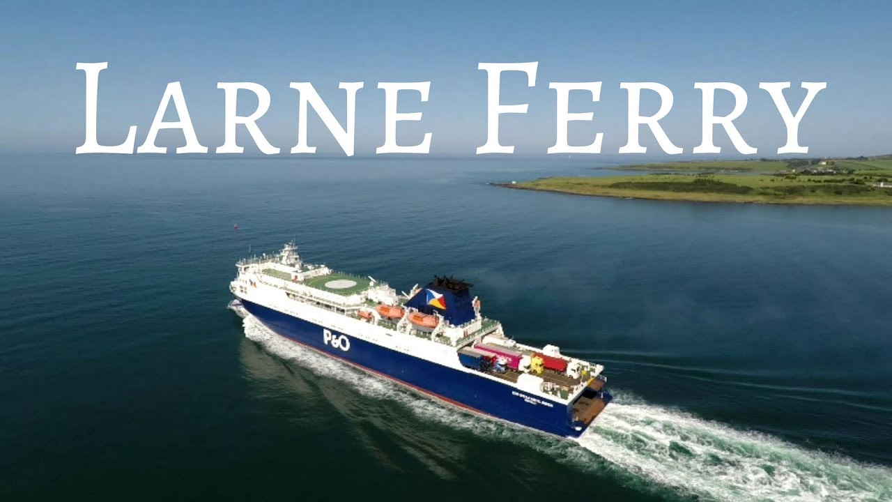 Larne to Cairnryan Ferry from the air 🇬🇧