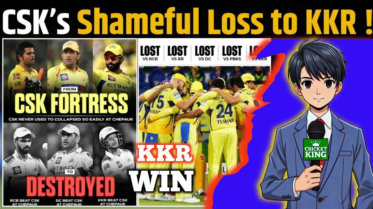 CSK vs KKR: MS Dhoni's CSK Captaincy Return Ends In Humiliating Loss vs KKR