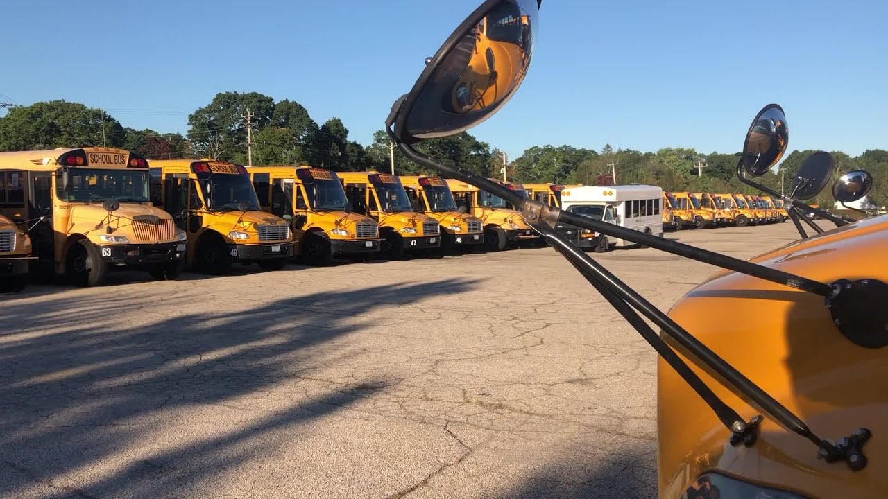 Video Now: Full school bus yard in Warwick