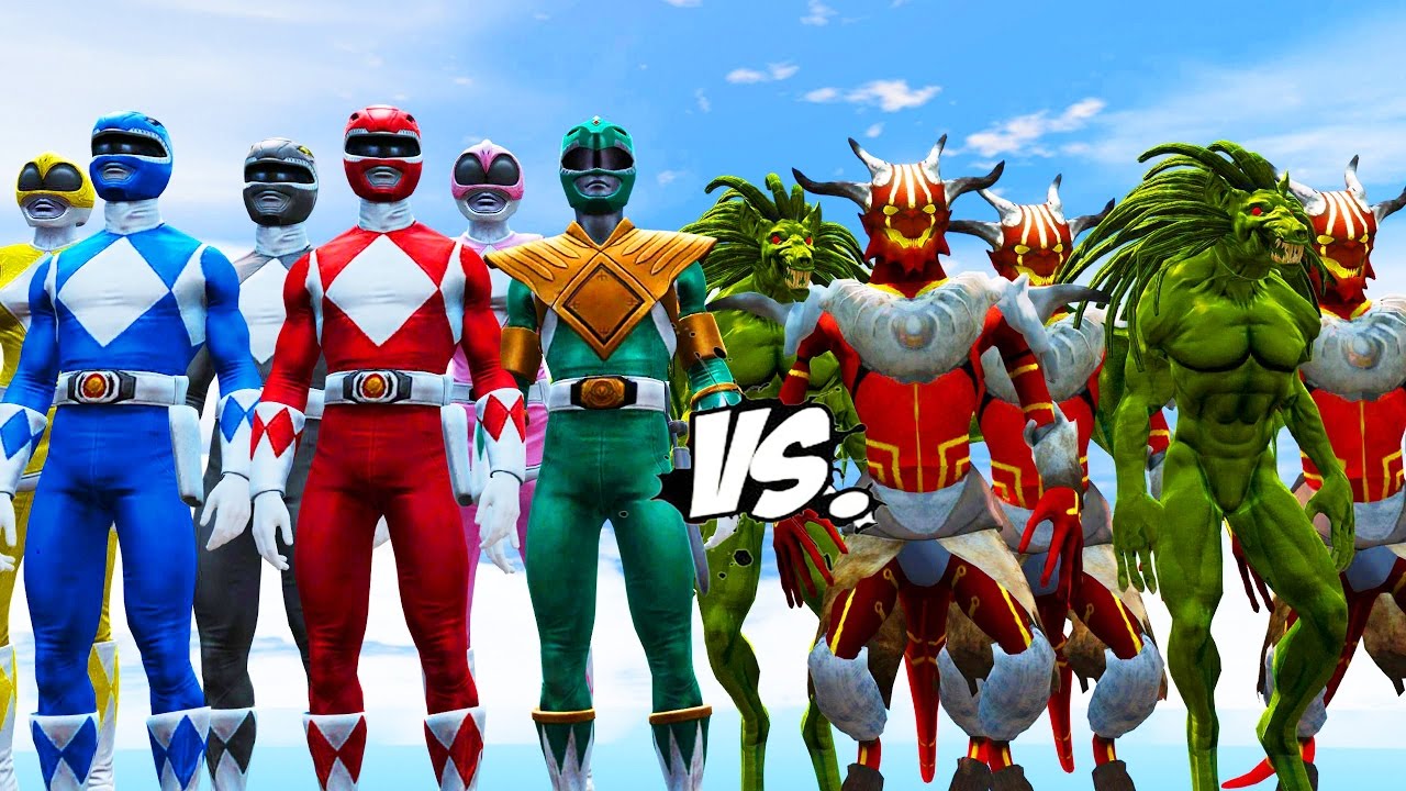 POWER RANGERS VS DEMON - Demons Invasion vs Mighty Morphin Power Rangers