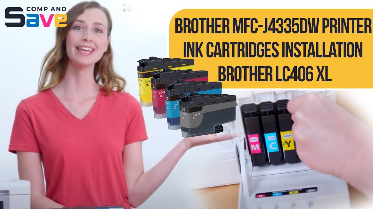 Brother MFC-J4335DW Printer Ink Cartridges Installation - Brother LC406 XL