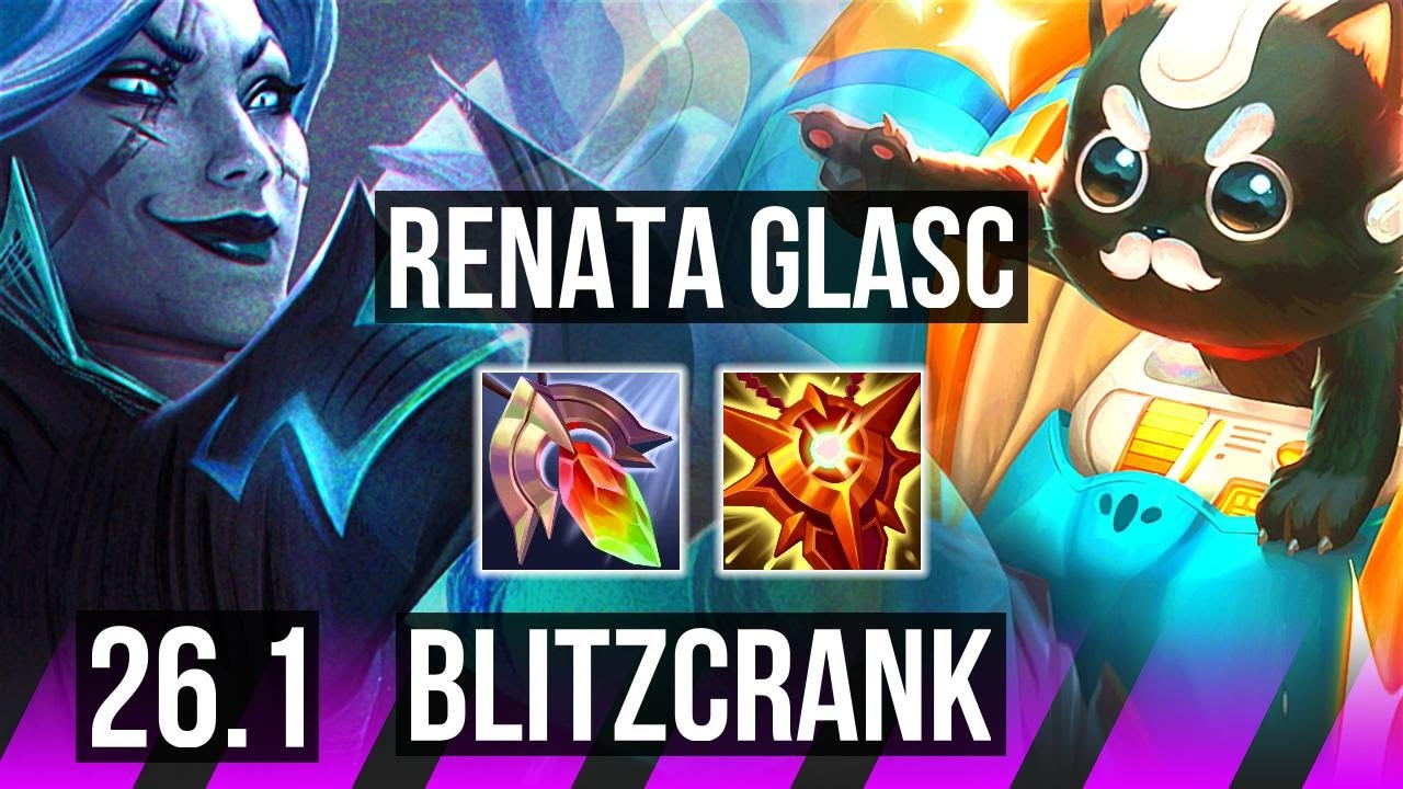 RENATA GLASC & Kalista vs BLITZCRANK & Aphelios (SUP) | Perfect KDA: 6/0/16 | KR Master | 26.1