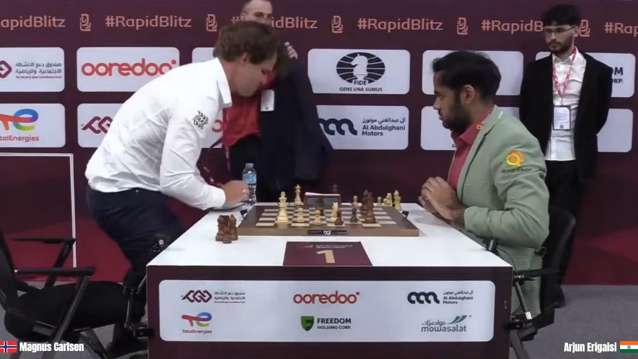 Magnus Carlsen (2881) vs Arjun Erigaisi (2749) - FIDE World Blitz Championship 2025