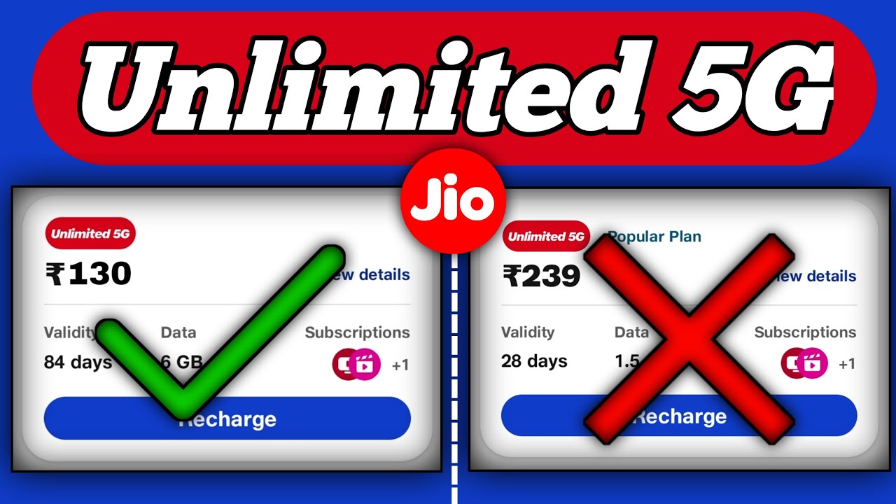Jio's cheapest 5g unlimited recharge plan