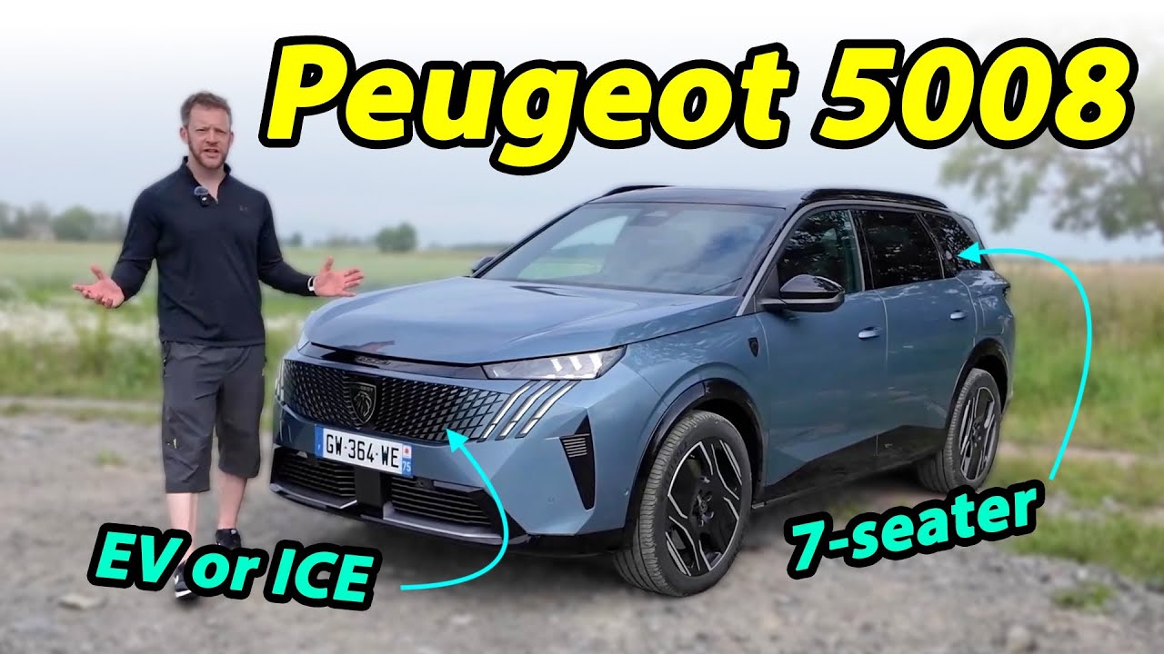 all-new Peugeot 5008 driving REVIEW 7-seater with e-5008 EV