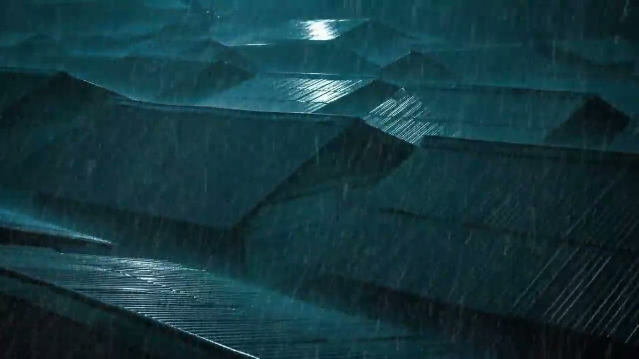 No Ads Rain Sounds for Sleeping - ASMR Deep Rain and Thunder On Tin Roof for Full Relaxation