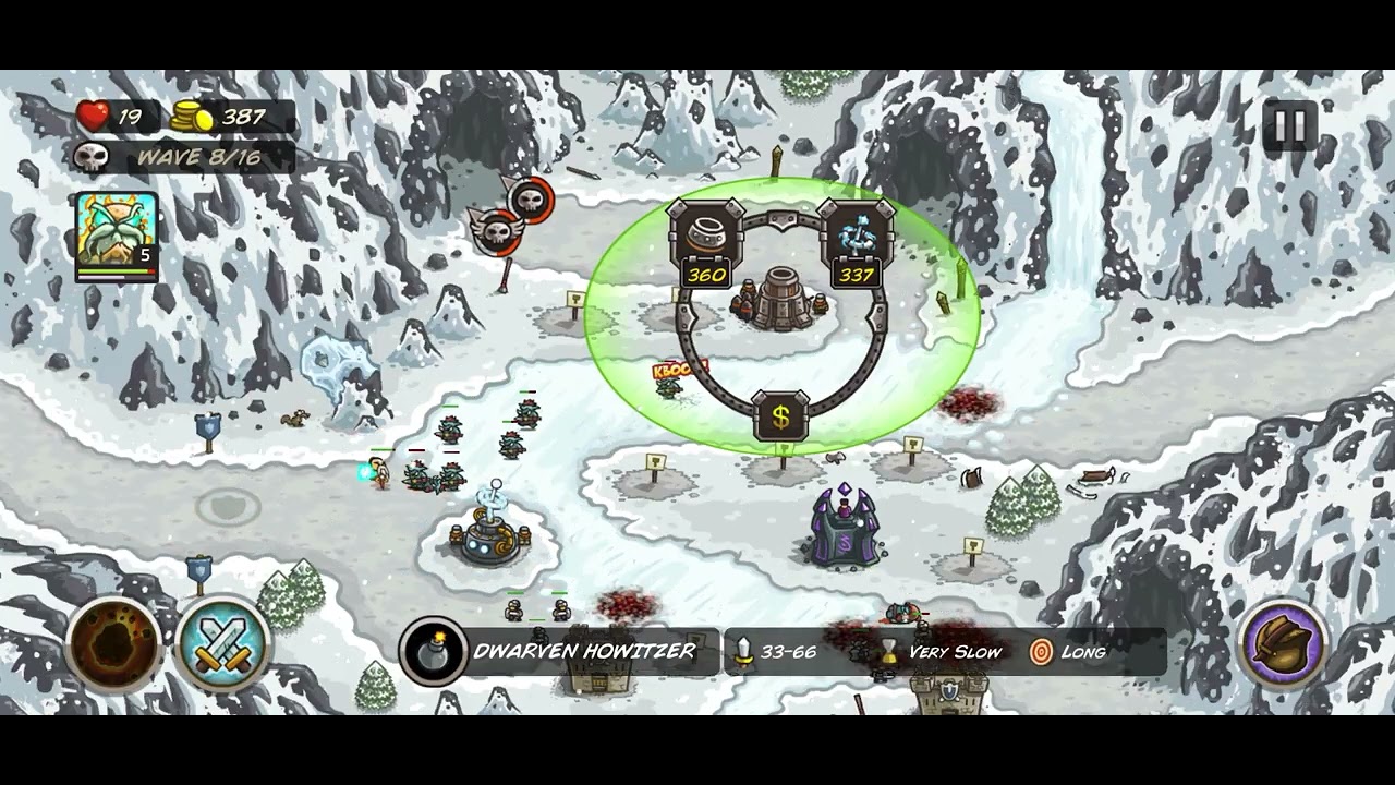 Kingdom Rush: Glacial Heights on impossible difficulty 