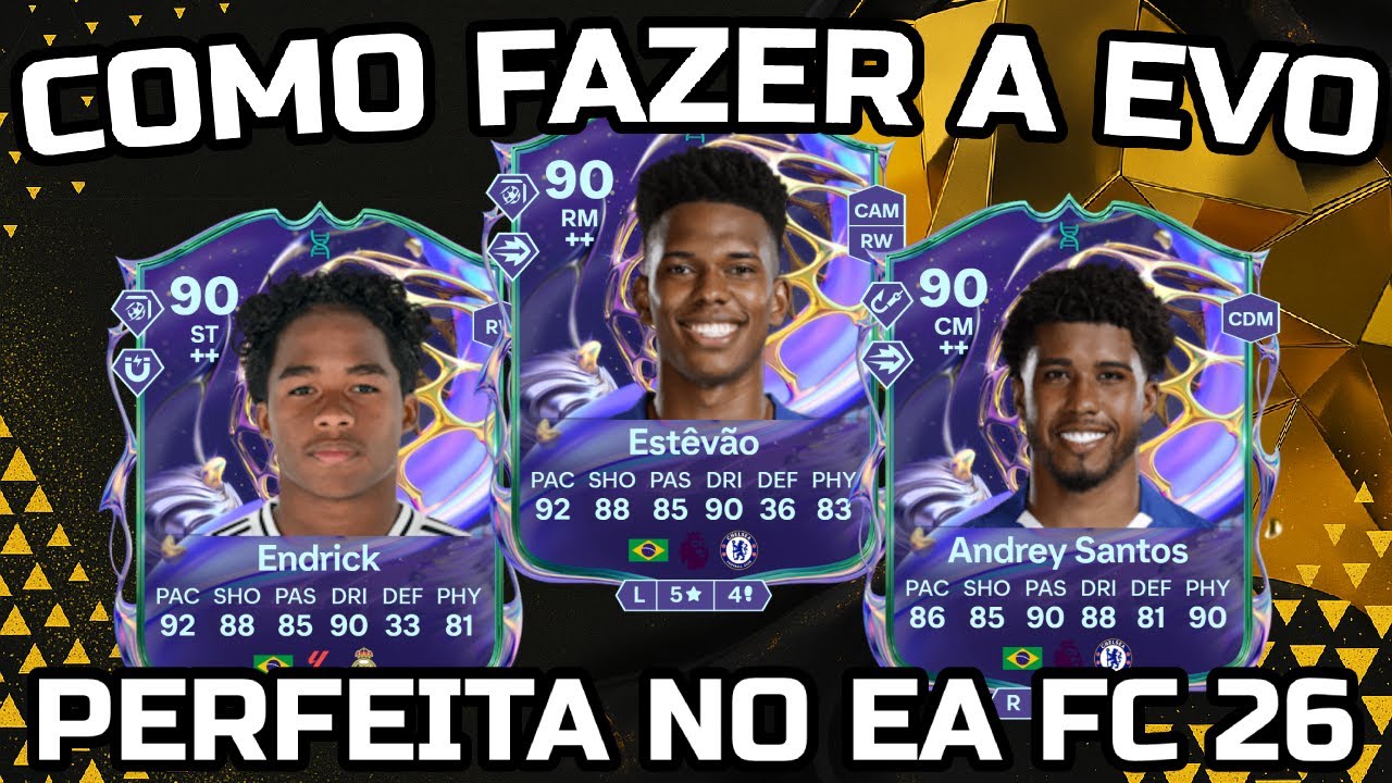 EA FC 26 - Como fazer a EVO Perfeita e completa da Academia Craques do Futuro? Quais os Melhores PS?