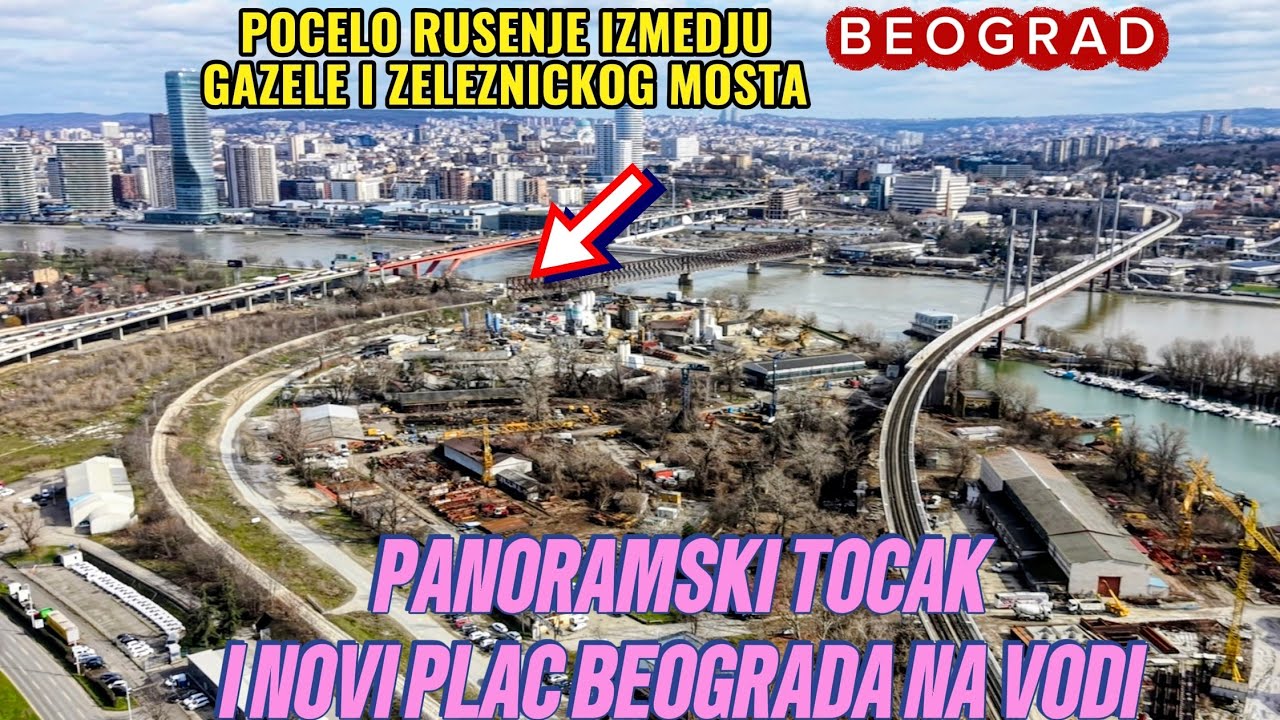 POCELO RUSENJE NA PLACU PANORAMSKOG TOCKA IZMEDJU GAZELE I ZELEZNICKOG MOSTA,CISCENJE DO MOSTA ADA