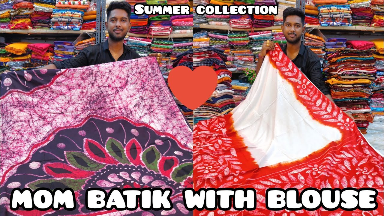 MOM BATIK SAREE WITH BP | MOM BATIK PRINT SAREE | MOM BATIK SAREE MANUFACTURER | MOM BATIK SAREE