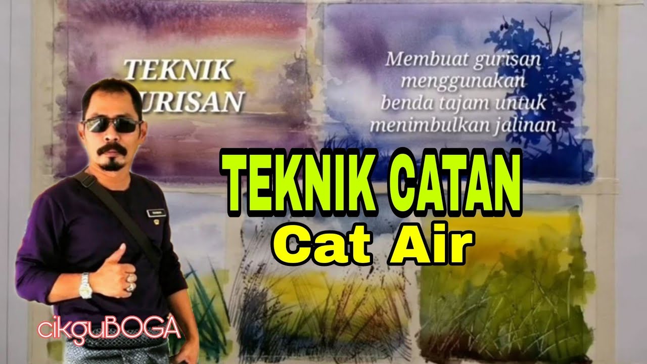 Teknik Catan | Cat Air | 5 Easy Watercolour Techniques For Beginners | Basic Watercolour Painting