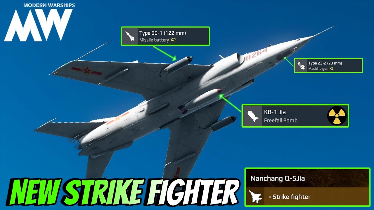 Nanchang Q-5 jia - New Chinese Strike Fighter 🔥 Review & Damage Test (Alpha Test) - Modern Warships 