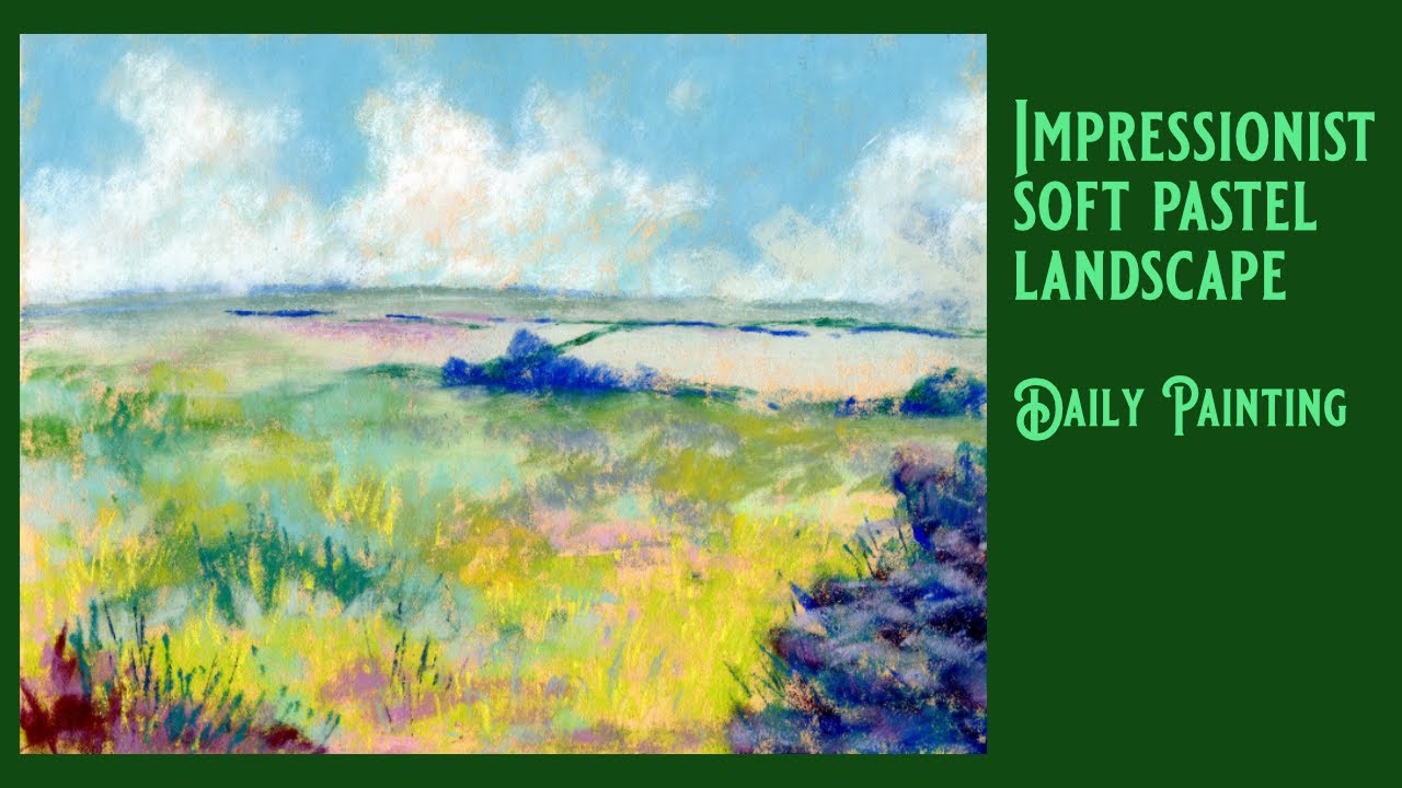 Impressionist soft pastel landscape