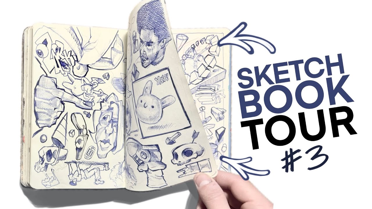 FINISHED SKETCHBOOK TOUR #3 - 6 months art progression