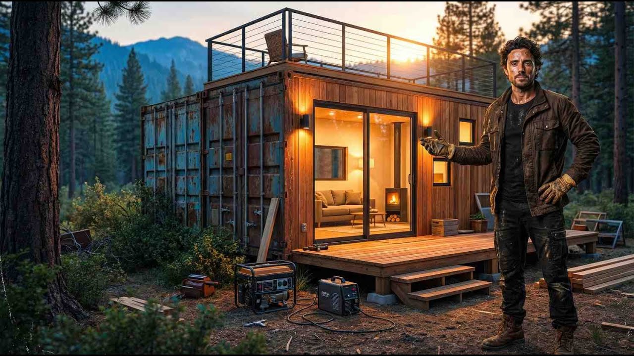 I Built a LUXURY HOUSE from Old Shipping Containers and Found Out This ASMR  survival video