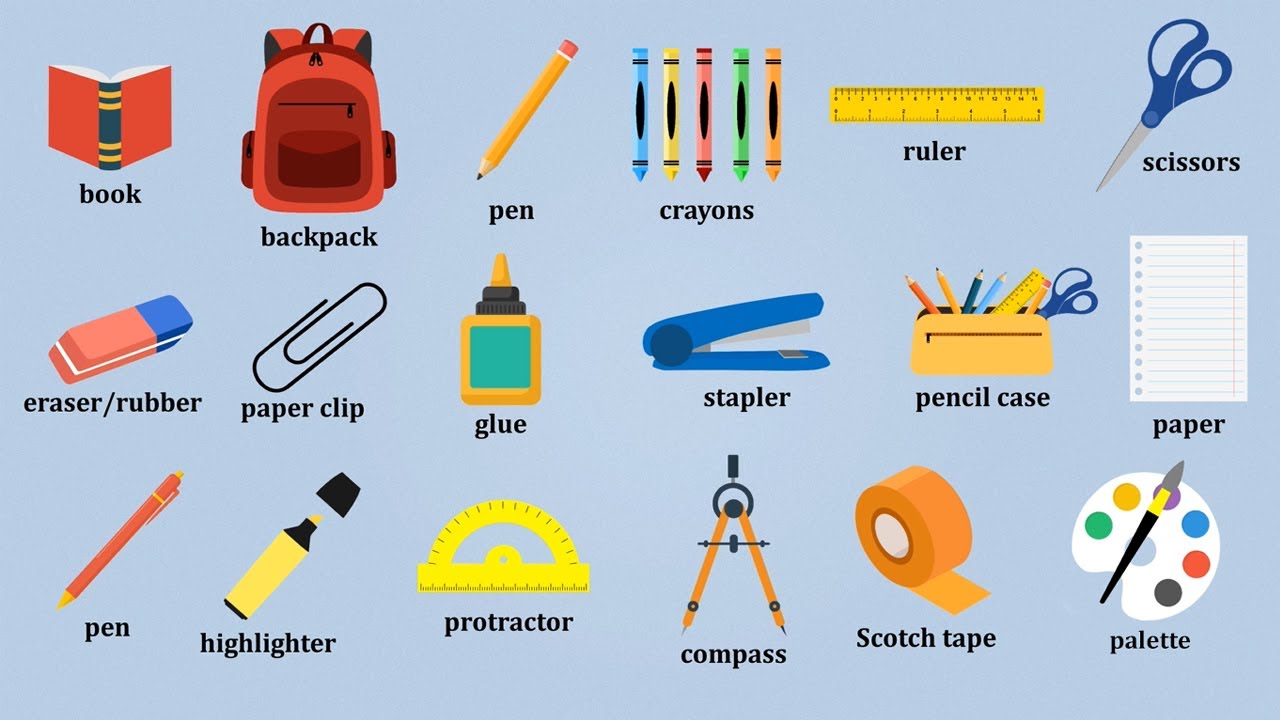 Learn School Objects: Names and Pronunciation for Kids | Fun Vocabulary Lesson