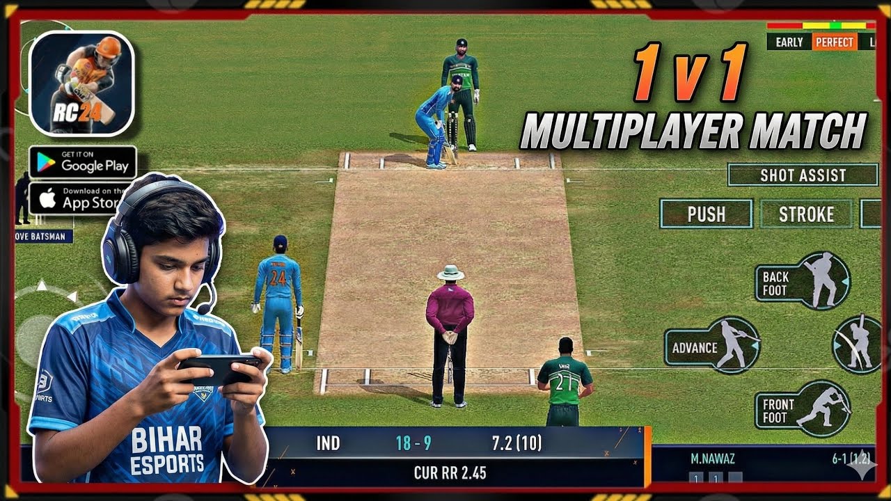 REAL CRICKET LIVE GAMEPLAY | #fitterfoldgaming77 #realcricket24live