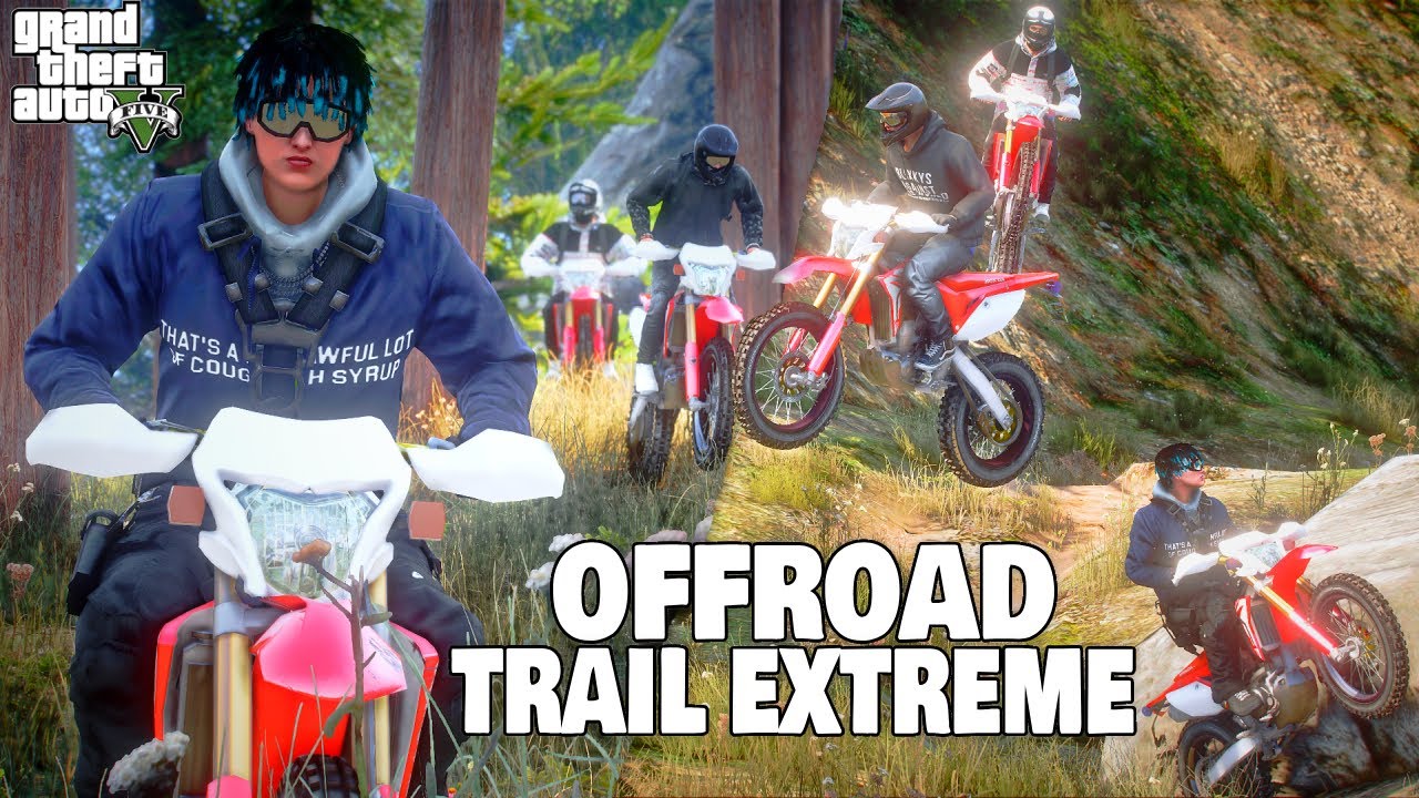 TRAIL AVENTURE !! CUACA EXTREME, MEDAN TERJAL, TREK BERLUMPUR || GTA 5 ROLEPLAY