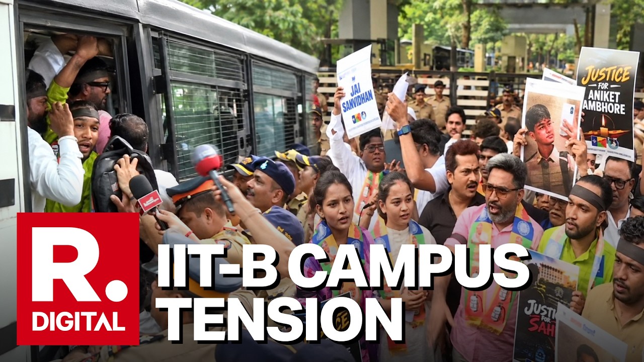 IIT-B Suicide Case: Vanchit Bahujan Aaghadi Protest Outside IIT Bombay Campus, Supporters Detained