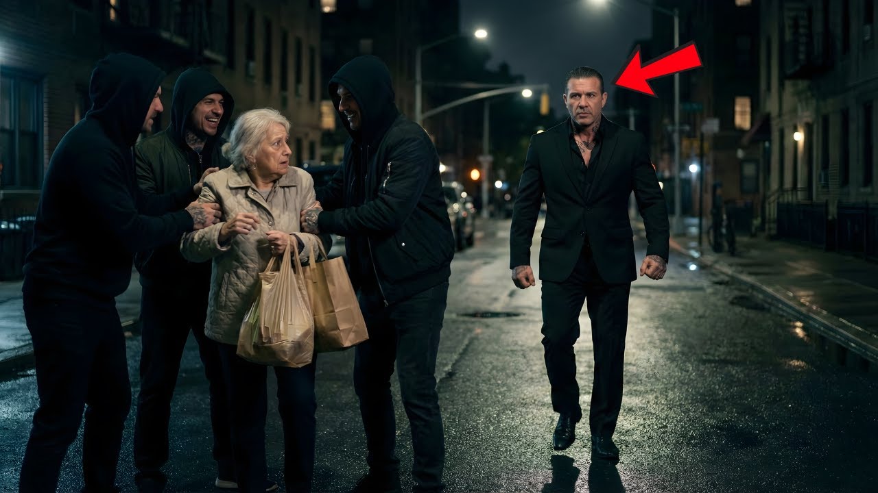 Mafia Boss Saw Tattooed Men Harassing an Elderly Woman — Minutes Later, the Whole Street Went Silent