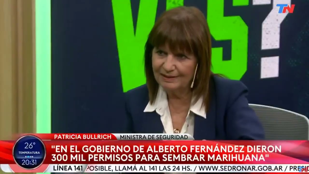 Patricia Bullrich apunt&oacute; nuevamente contra el Reprocann