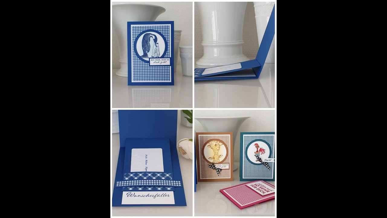 Geschenkverpackung für ein Geldgeschenk oder Gutscheinkarte mit Pop-Up-Effekt, Stampin Up