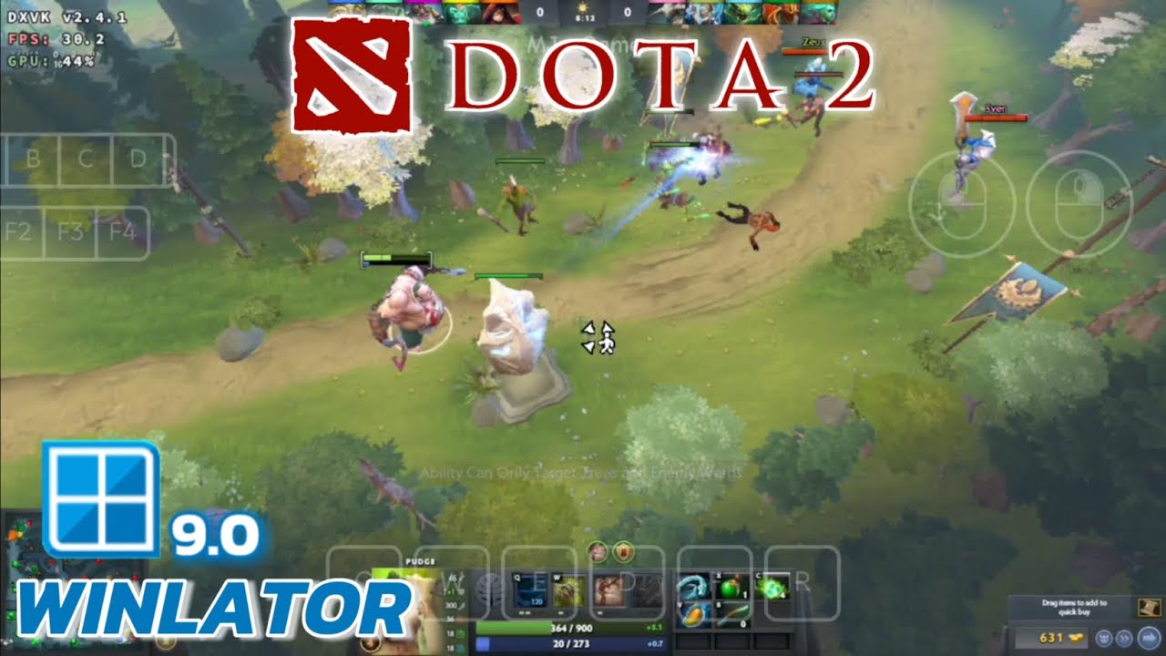 Winlatoe v9 - Gameplay Dota 2 | Offline Version (Windows) On Android