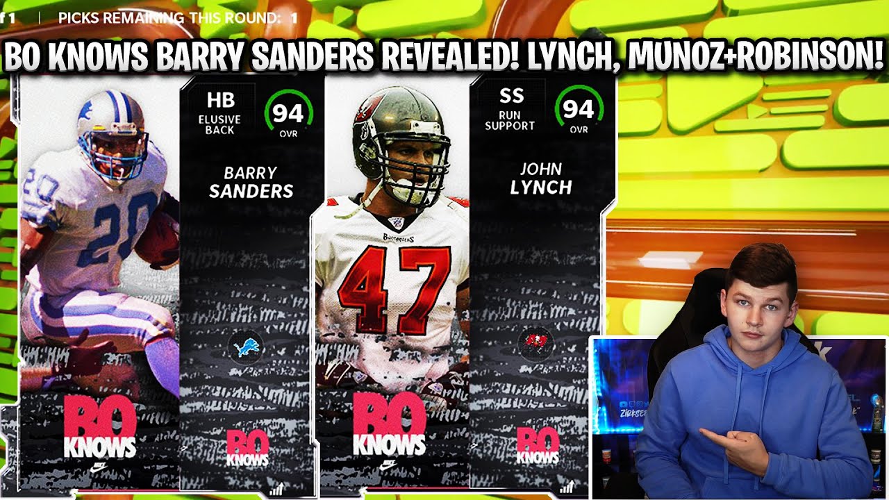 BO KNOWS BARRY SANDERS REVEALED! BO KNOWS BARRY, MUNOZ, ROBINSON, AND LYNCH COMING! | MADDEN 22