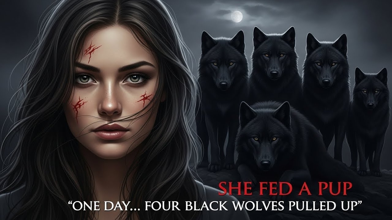 Rejected Omega Fed a Pup Every Day One Day Four Black Wolves Pulled Up to Her Cabin