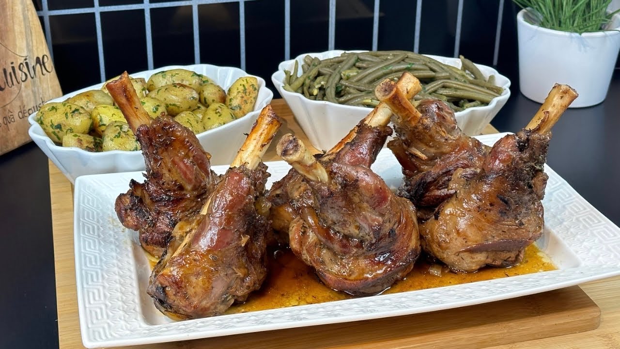 RECETTE DE SOURIS D’AGNEAU CARAMÉLISÉES ET SES POMMES DE TERRE & HARICOTS VERTS SAUTÉS RAMADAN 2023