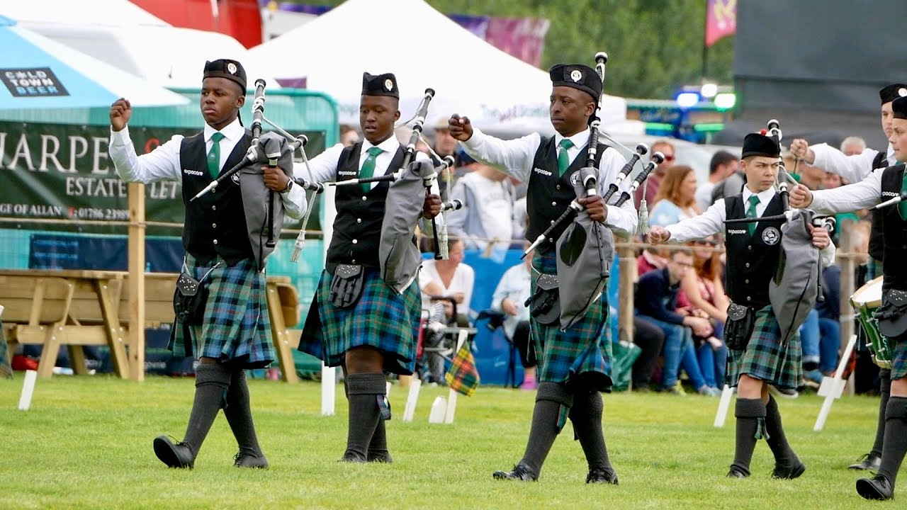 St John's College Pipe Band from Zimbabwe | Bridge of Allan Highland Games 2023 | Scotland
