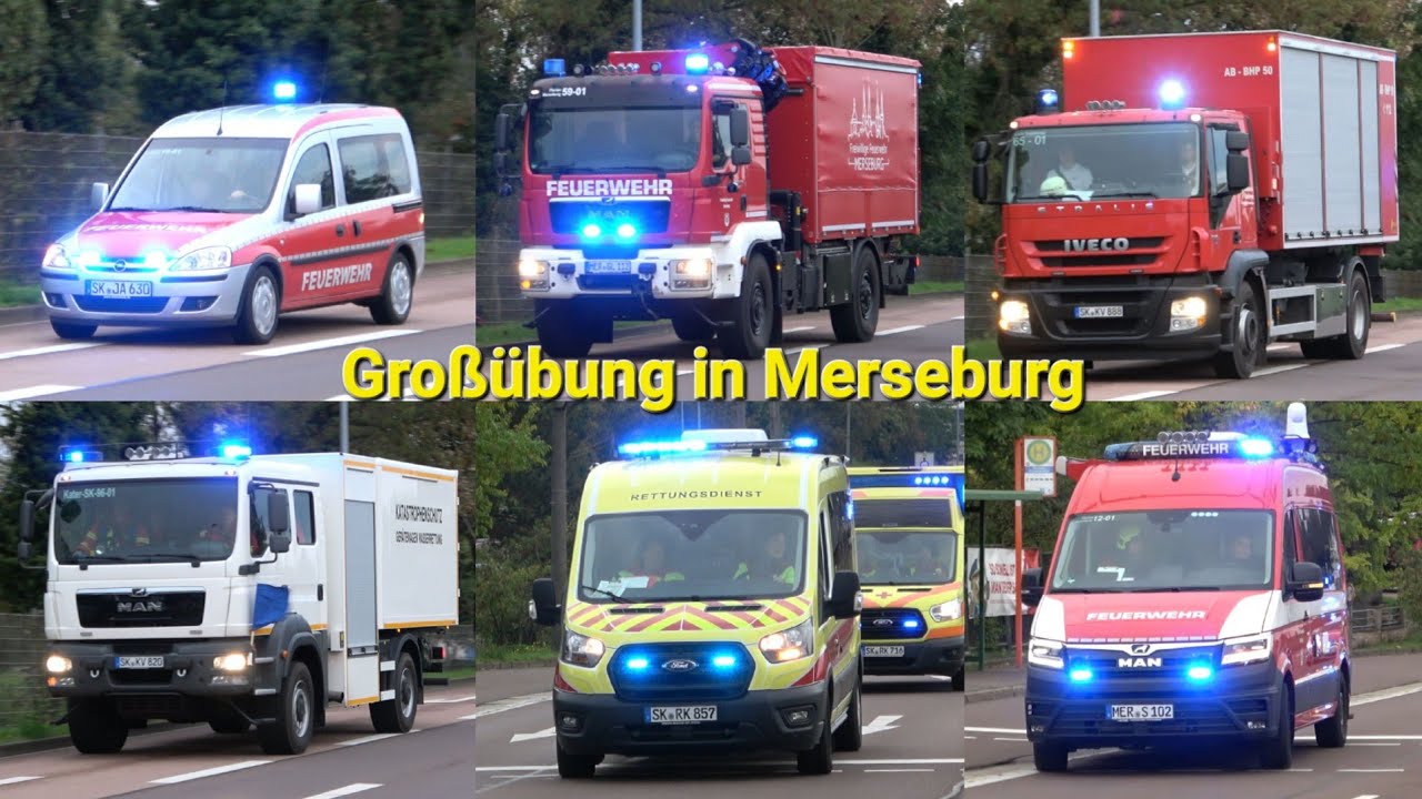 Einsatzfahrten Katastrophenschutzübung in Merseburg 2025 / Motorradeskorten, Sondertechnik und mehr 