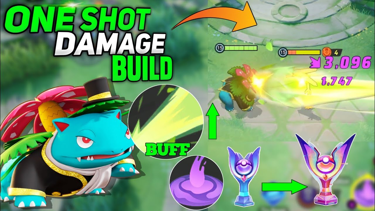 Venusaur New One Shot Damage Build for Solar Beam! Pokemon unite