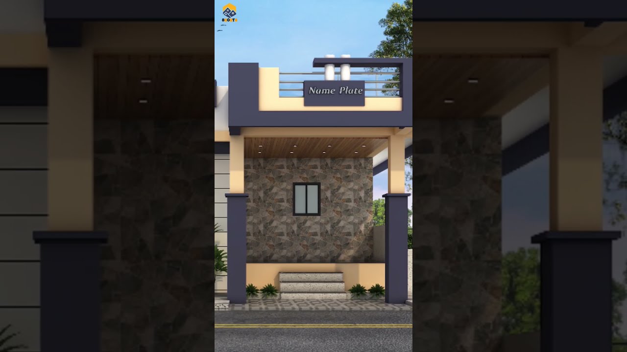 Single floor simple front house elevation design ll small house front low cost elevation design ll