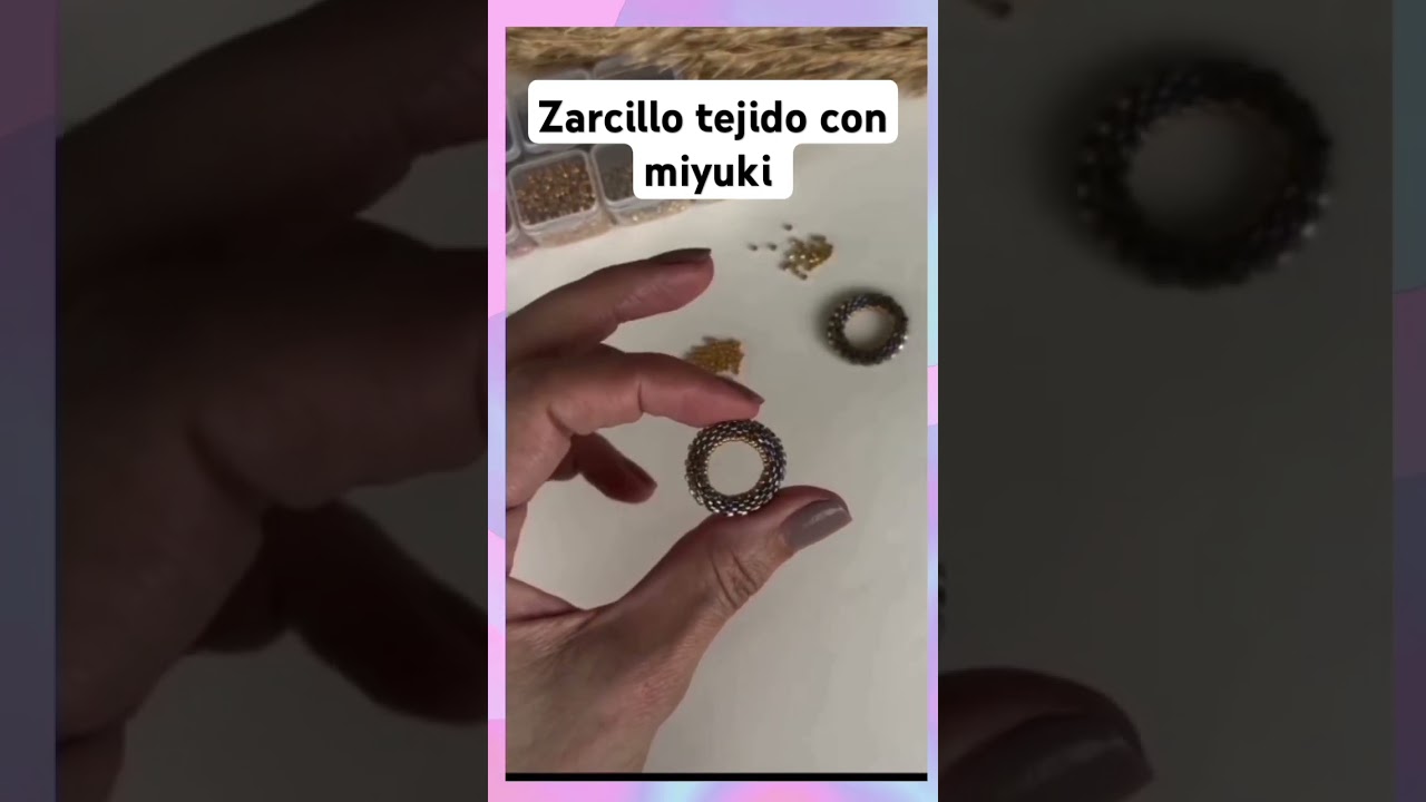 Zarcillo tejido en miyuki #bisuteria #ideas  #bisuteriahechaamano #tutorial #pulserashechasamano
