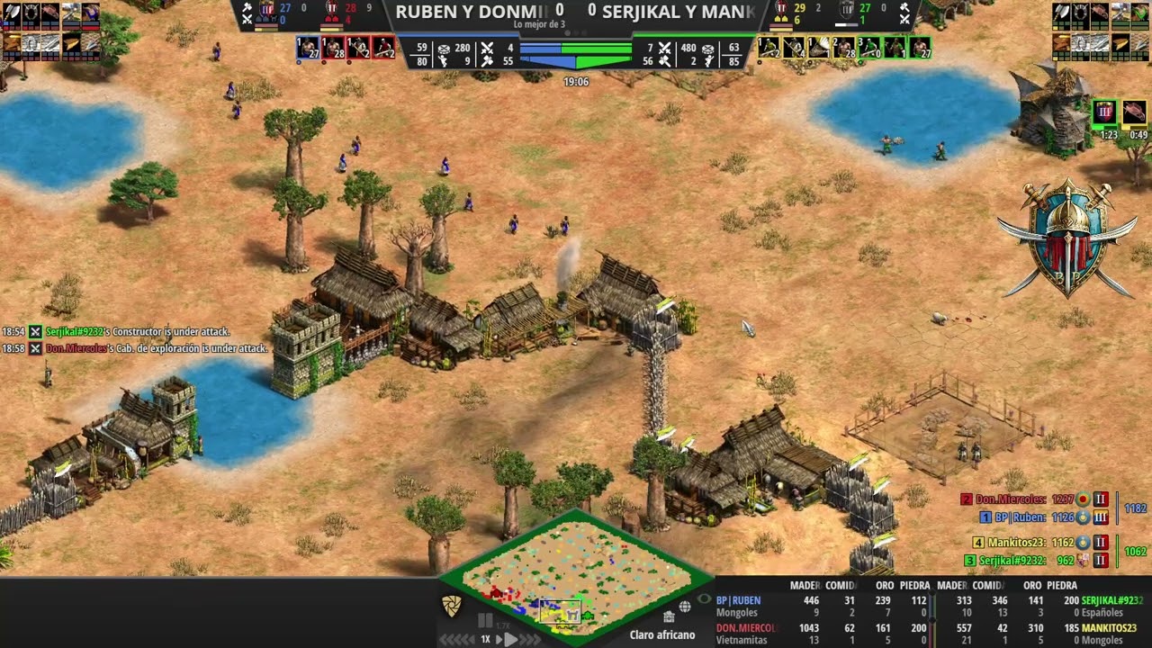 Serjikal y Mankitos VS Ruben y Don.Miercoles / Winsler League 2 / AOE2
