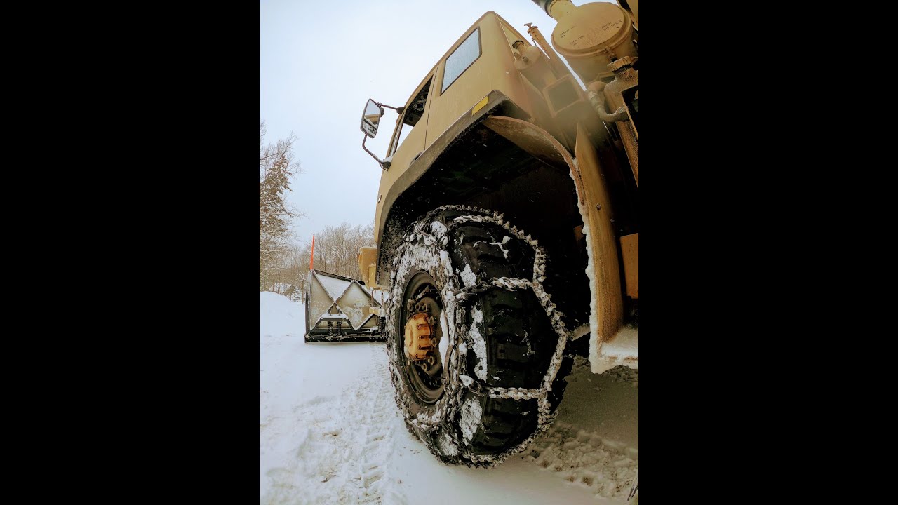 Tire Chain Install on FMTV 46 inch tires