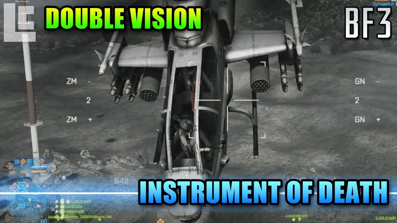 Instrument Of Death - Double Vision (Battlefield 3 Helicopter Gameplay/Commentary)