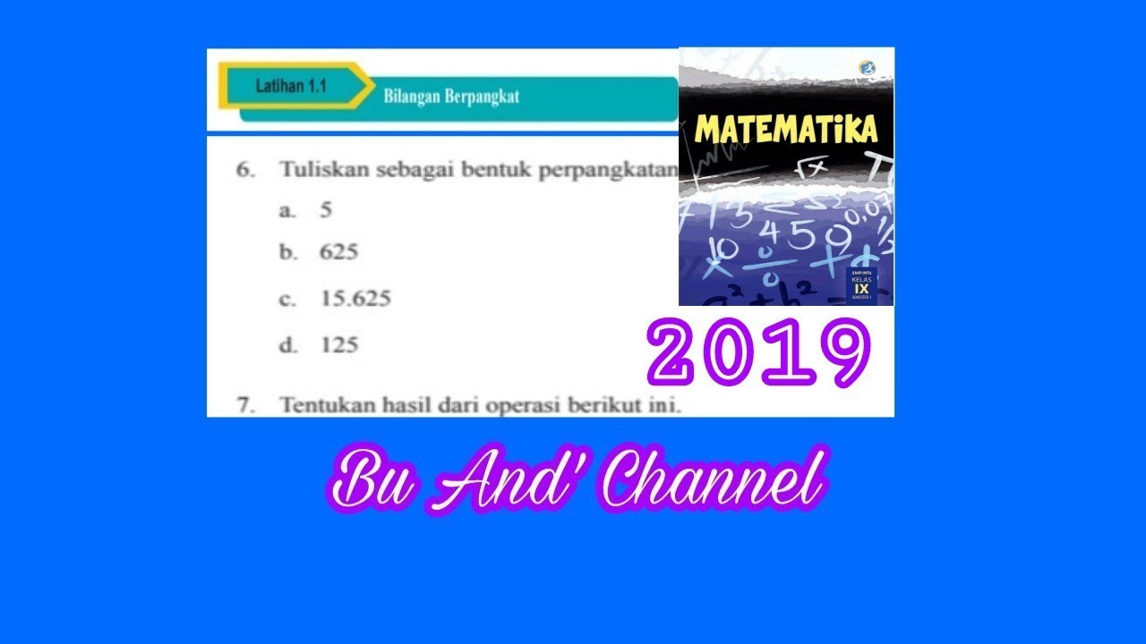 Latihan 1.1 no. 6-10 Bilangan Berpangkat Matematika kelas 9 Bab 1