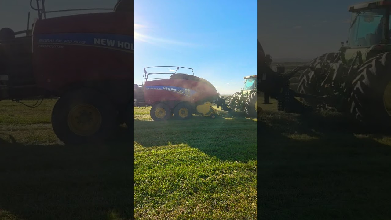 Bailing the Last Field for 2026 - John Deere 8100